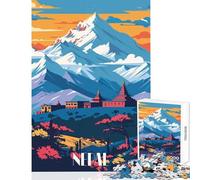 Puzzle per adolescenti 1000 pezzi Maestà dell'Himalaya Giocattolo Decorazione da parete Regali di Babbo Natale segreto Gioco impossibile Migliora l'amore tra coppie Dimensioni 38x52cm