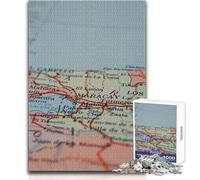 Puzzle per adolescenti 1000 pezzi Mappe Poster Giocattolo Gioco intellettuale Migliora la memoria Regali di compleanno Dimensioni 50x75cm