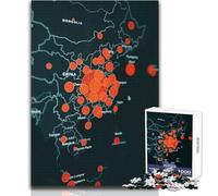 Puzzle per adolescenti 1000 pezzi Mappe Poster Giocattolo Gioco intellettuale Migliora la memoria Regali di compleanno Dimensioni 38x26cm