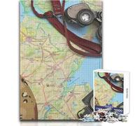 Puzzle per adolescenti 1000 pezzi Mappe Poster Giocattolo Gioco intellettuale Migliora la memoria Regali di compleanno Dimensioni 38x26cm