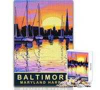 Puzzle per adolescenti 1000 pezzi Maryland Harbor Baltimora Giocattolo Gioco intellettuale Migliora la memoria Regali di compleanno Dimensioni 50x75cm