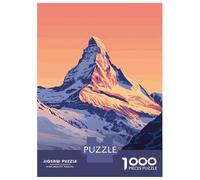 Puzzle Per Adolescenti 1000 Pezzi Matterhorn Mountain Puzzle Per Adulti Gioco Rompicapo Assemblaggio Di Modelli Per Compleanno, Natale 52x38cm/1000pcs
