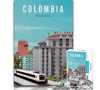 Puzzle per adolescenti 1000 pezzi Medellin, Colombia Paesaggio urbano, giochi educativi Decorazione per la casa Ideale come regalo per tutta la famiglia (75x50cm)