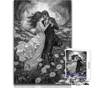 Puzzle per adolescenti 1000 pezzi Melodia monocromatica Decorazione perfetta Gioco pratico Regali di Babbo Natale segreto (dimensioni 38x52cm)