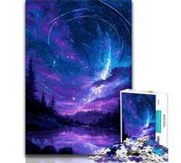 Puzzle per adolescenti 1000 pezzi Meraviglioso cielo notturno 1000 pezzi per adolescenti, ammazza il tempo durante le vacanze con poster abbinato e foglio di quiz (dimensioni 38x26cm)