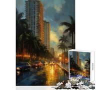 Puzzle per adolescenti 1000 pezzi Miami Beauty USA Giocattoli antistress Regalo di compleanno Gioco educativo Difficile da completare Dimensioni 38x26cm