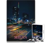 Puzzle per adolescenti 1000 pezzi Milano Italia Giocattolo Gioco intellettuale Migliora la memoria Regali di compleanno Dimensioni 38x26cm