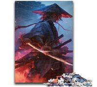 Puzzle per adolescenti 1000 pezzi Misteriosi Ninja Samurai Gioco educativo divertente e umoristico per compleanni, difficile da completare, 26x38cm