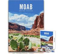 Puzzle per adolescenti 1000 pezzi Moab Stati Uniti Divertimento in famiglia e serata di giochi Apprendimento Educativo Regalo Compleanno Dimensioni 50x75cm