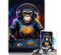 Puzzle per adolescenti 1000 pezzi Monkey Dj Puzzle da 1000 pezzi decorazione artistica da parete e idea regalo di compleanno per amici ufficio a casa 38x26cm