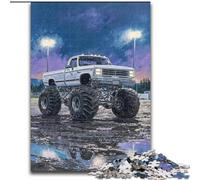 Puzzle per adolescenti 1000 pezzi Monster Truck psichedelico, giochi educativi, decorazione per la casa, regalo di compleanno, regali, arte murale 38x26cm