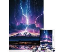 Puzzle per adolescenti 1000 pezzi Montagna Fulmini Tempesta Decorazione per la casa Giocattoli Regalo Compleanno Gioco educativo Migliora l'amore tra coppie Dimensioni 50x75cm