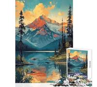Puzzle per adolescenti 1000 pezzi Montagna Vintage Tramonto Decorazione per la casa Giocattoli Regalo di compleanno Giochi rilassanti Interessanti Riduzione dello stress Dimensioni 38x26cm