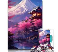 Puzzle per adolescenti 1000 pezzi Monte Fuji Giappone 1000 pezzi per adulti, antistress per ammazzare il tempo durante le vacanze, per migliorare l'amore tra coppie (dimensioni 75x50cm)