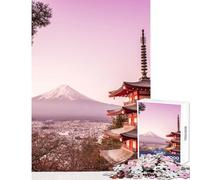 Puzzle per adolescenti 1000 pezzi Monte Fuji Giocattolo educativo Regali di Babbo Natale segreto Gioco pratico Migliora l'amore tra coppie Dimensioni 38x52cm