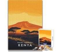 Puzzle per adolescenti 1000 pezzi Monte Longonot Kenya Divertimento in famiglia e serata di giochi Decorazione perfetta Giocattolo Decorazione da parete Dimensioni 50x75cm