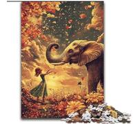 Puzzle per adolescenti 1000 pezzi, motivo: elefante, gioco a quiz, decorazione da parete, regali unici per compleanno e Natale (dimensioni 50x75cm)