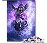 Puzzle per adolescenti 1000 pezzi, motivo: Zebra Fulminante, educativo e didattico, ideale come regalo per tutta la famiglia (dimensioni 50x75cm)