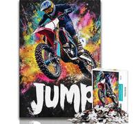 Puzzle per adolescenti 1000 pezzi Moto, per gioco educativo sfida giocattolo affare come regalo per tutta la famiglia 38x26cm