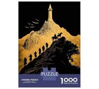 Puzzle Per Adolescenti 1000 Pezzi Mountain Journey to Tower Silhouette Art Puzzle Per Adulti Gioco Rompicapo Decorazione Per La Casa Aiuta Ad Allenare Il Cervello 70x50cm/1000pcs