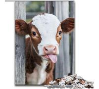 Puzzle per adolescenti 1000 pezzi Mucche da fattoria, attività per famiglie che rafforzano l'amore tra coppie per età 14+ 50x75cm