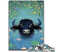 Puzzle per adolescenti 1000 pezzi Mucche nello stagno 1000 pezzi per adulti, rafforza l'amore tra coppie per età 14+ (38x26cm)