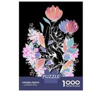 Puzzle Per Adolescenti 1000 Pezzi Mystic Flowers Neon Puzzle Per Adulti Gioco Per Famiglie Assemblaggio Di Modelli Divertimento A Casa Attività, 38x26cm/1000pcs