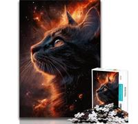 Puzzle per adolescenti 1000 pezzi Nebulosa del gatto nero, aiuta il cervello ad allenarsi Giocattoli avvincenti per coltivare la pazienza Regalo per compleanni (38x26cm)