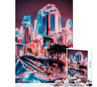 Puzzle per adolescenti 1000 pezzi Neon Crystal Peaks Giocattoli antistress Idee regalo Giochi per famiglie Adatto per la decorazione della scrivania Dimensioni 38x26cm