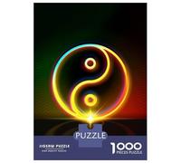 Puzzle Per Adolescenti 1000 Pezzi Neon Glyph Mandala Rune Puzzle Per Adulti Giochi Per Famiglie Migliorano La Memoria È Ideale Come Regalo 52x38cm/1000pcs