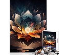 Puzzle per adolescenti 1000 pezzi Night Lotus Toy Wall Decor Regalo di compleanno Gioco pratico Difficile e stimolante Dimensioni 38x26cm