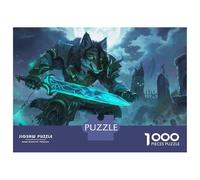 Puzzle Per Adolescenti 1000 Pezzi Night Wolf Warrior with Sword Puzzle Fai Da Te Giocattoli Staycation Passatempo Regali Unici Di Compleanno E Natale 38x26cm/1000pcs