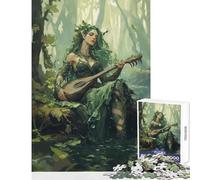 Puzzle per adolescenti 1000 pezzi Ninfa della foresta che suona il liuto Giocattolo Decorazione da parete Regalo di compleanno Gioco pratico Difficile e stimolante Dimensioni 38x52cm