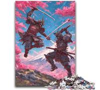 Puzzle per adolescenti 1000 pezzi Ninja ai piedi del monte Fuji Design vivace e unico Esperienza di puzzle rilassante e stimolante 26x38cm