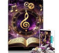 Puzzle per adolescenti 1000 pezzi Note nel libro, antistress sfida difficile arredamento e regali unici per la casa 50x75cm