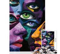 Puzzle per adolescenti 1000 pezzi Occhi della psiche Giocattolo educativo Regali per donne Uomini Gioco impossibile Ogni pezzo è unico - Dimensioni 38x26cm