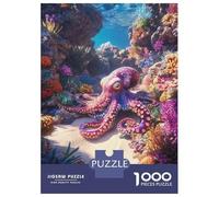 Puzzle Per Adolescenti 1000 Pezzi Ocean Life Octopus in Coral Reef Puzzle Per Adolescenti Giochi Rilassanti Regali Per Donne Per Compleanno, Natale 52x38cm/1000pcs