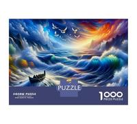Puzzle Per Adolescenti 1000 Pezzi Ocean Waves Adventure Puzzle Per Adulti Gioco Rompicapo Decorazione Da Parete Regalo Antistress 52x38cm/1000pcs
