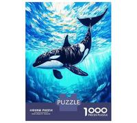 Puzzle Per Adolescenti 1000 Pezzi Orca Whale Underwater Illustration Puzzle Per Adulti Giochi Per Famiglie Migliorano La Memoria È Ideale Come Regalo 38x26cm/1000pcs