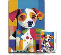 Puzzle per adolescenti 1000 pezzi originale ritratto astratto di cucciolo giocattolo gioco intellettuale difficile decorazione da parete dimensioni 50x75cm