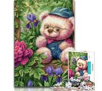 Puzzle per adolescenti 1000 pezzi Orsacchiotto dei cartoni animati, giocattoli, giochi educativi, antistress, interazione genitore-figlio (75x50cm)