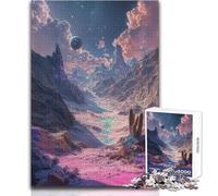 Puzzle per adolescenti 1000 pezzi Paesaggio alieno con sfera galleggiante Giocattoli Giochi educativi Sfida difficile Regali di Babbo Natale segreto Dimensioni 50x75cm