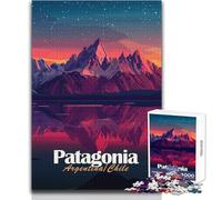 Puzzle per adolescenti 1000 pezzi Paesaggio della Patagonia al tramonto Rompicapo Giochi per famiglie Decorazione artistica per la casa Regali di compleanno Dimensioni 38x26cm