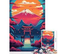 Puzzle per adolescenti 1000 pezzi Paesaggio montano giapponese Giocattolo educativo Idee regalo per gioco educativo Migliora l'amore tra coppie Dimensioni 50x75cm