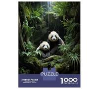 Puzzle Per Adolescenti 1000 Pezzi Panda in The Rainforest Puzzle Per Adulti Gioco Pratico Difficile Divertente Attività A Casa, 38x26cm/1000pcs