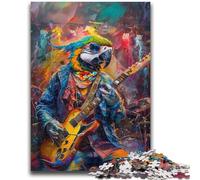 Puzzle per adolescenti 1000 pezzi Pappagallo che suona la chitarra Giocattoli educativi per l'apprendimento Giochi per famiglie Migliora l'amore tra coppie 50x75cm