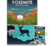Puzzle per adolescenti 1000 pezzi Parco nazionale di Yosemite Gioco impossibile Attività per famiglie Regali di Babbo Natale segreto Dimensioni 38x52cm
