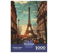 Puzzle Per Adolescenti 1000 Pezzi Paris Eiffel Tower Puzzle Fai Da Te Giocattoli Staycation Passatempo Regali Unici Di Compleanno E Natale 70x50cm/1000pcs