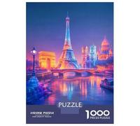 Puzzle Per Adolescenti 1000 Pezzi Parisian Nightscape with Landmarks Puzzle Per Adulti Gioco Per Famiglie Vacanza A Casa Ammazzare Il Tempo Offerta Come Regalo Per Tutta La Famiglia 38x26cm/1000pcs