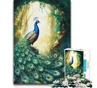 Puzzle per adolescenti 1000 pezzi Pavone nella foresta Analisi e giochi di logica educativi per ragazzi dai 14 anni in su 38x26cm